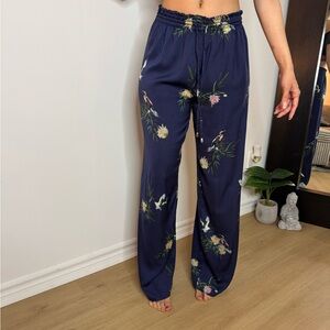 ZARA Floral Navy Lounge Pants